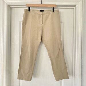 Theory Beige Straight-Leg Trousers